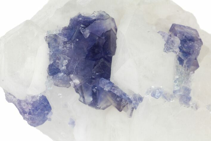 Cubic Purple-Blue Fluorite with Phantoms - Yaogangxian Mine #161561